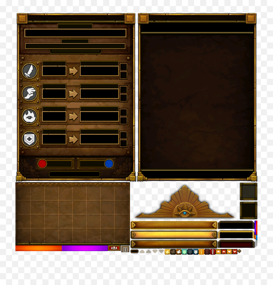 Download Free Torchlight Game Wood Video User Interface - Button Ui Game Psd Download Png,Torchlight Icon