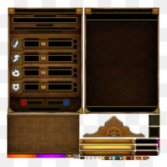 Download Free Torchlight Game Wood Video User Interface - Button Ui Psd png