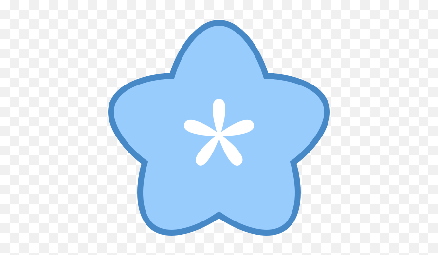 Flower Icon In Blue Ui Style - Gold Star Vector Icon Png,Small Flower Icon