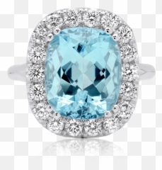 Majestic Aquamarine Rings Xo Jewels - Engagement Ring Png,Aquamarine Png
