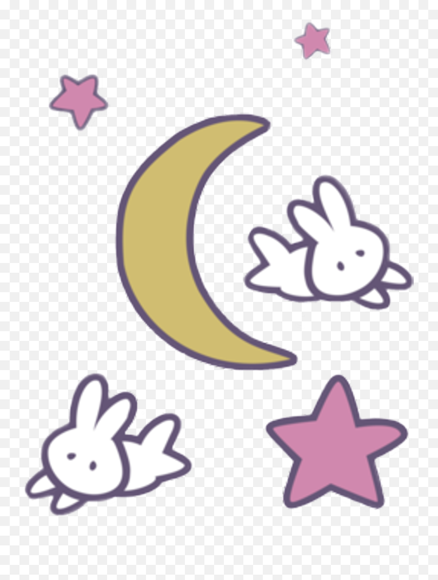 Sailormoon Anime Kawaii Moon Stars Rabbits Rabbit - Sailor Moon Sticker Png,Sailor Moon Logo Png