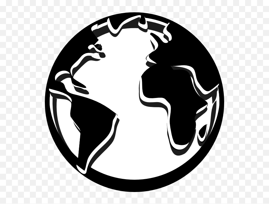 Clipart Black And White Globe - World Clipart Black And White Png,Globe Logo Png