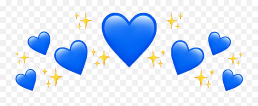 Crown - Blue Heart Crown Transparent Png,Blue Heart Png
