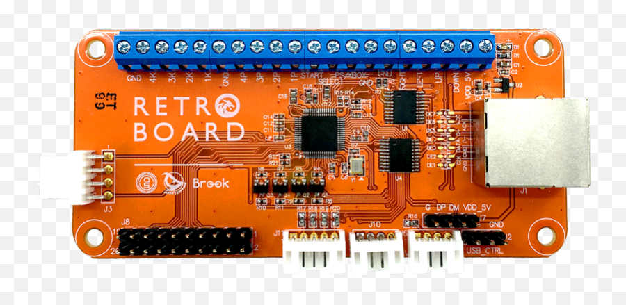 Brook Retro Board Nes Snes Gc Xbox Dc Tg16 Ps1 - Brook Zero Pi Fighting Board Png,Ps2 Controller Png