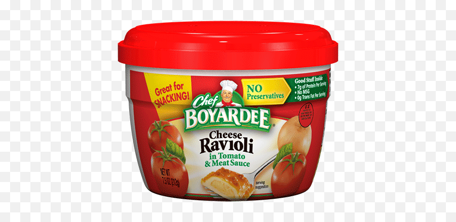 Cheese Ravioli In Meat Sauce Microwavable Cup - Chef Boyardee Cheese Ravioli Png,Ravioli Png