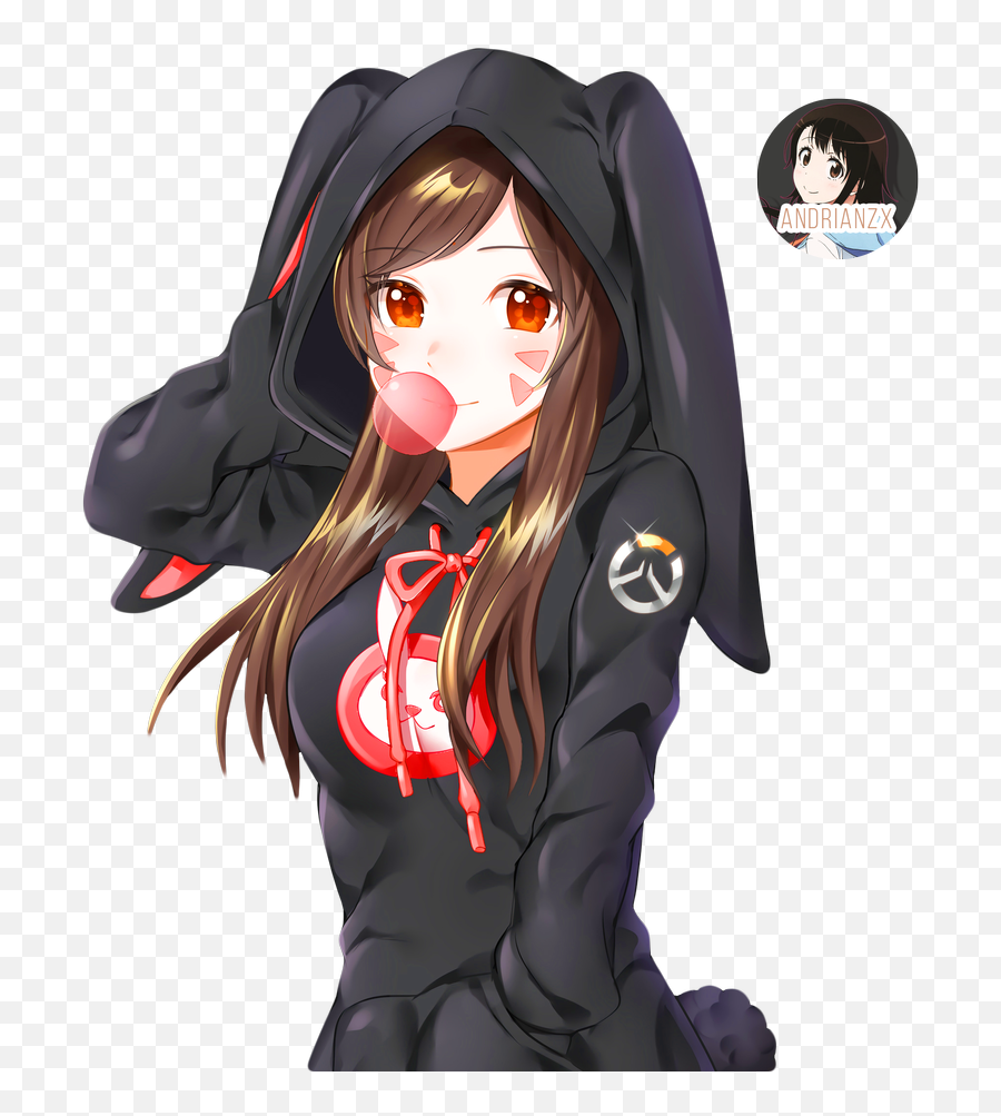 Animated Girl Png Image Background - Overwatch D Va Anime,Anime Girl Transparent Png