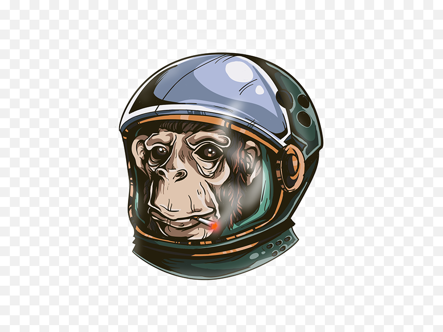 Monkey With Space Helmet Transparent - Monkey In Space Suit Png,Space Helmet Png