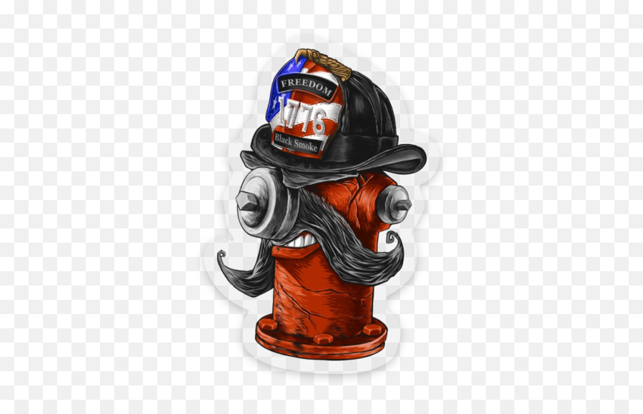 New School Fearless Stickers - Fire Hydrant With Mustache Png,Get Smoked Hat Png