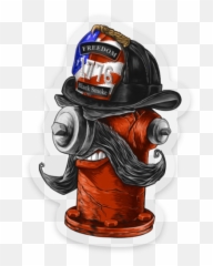 New School Fearless Stickers - Fire Hydrant With Mustache Png,Get Smoked Hat Png