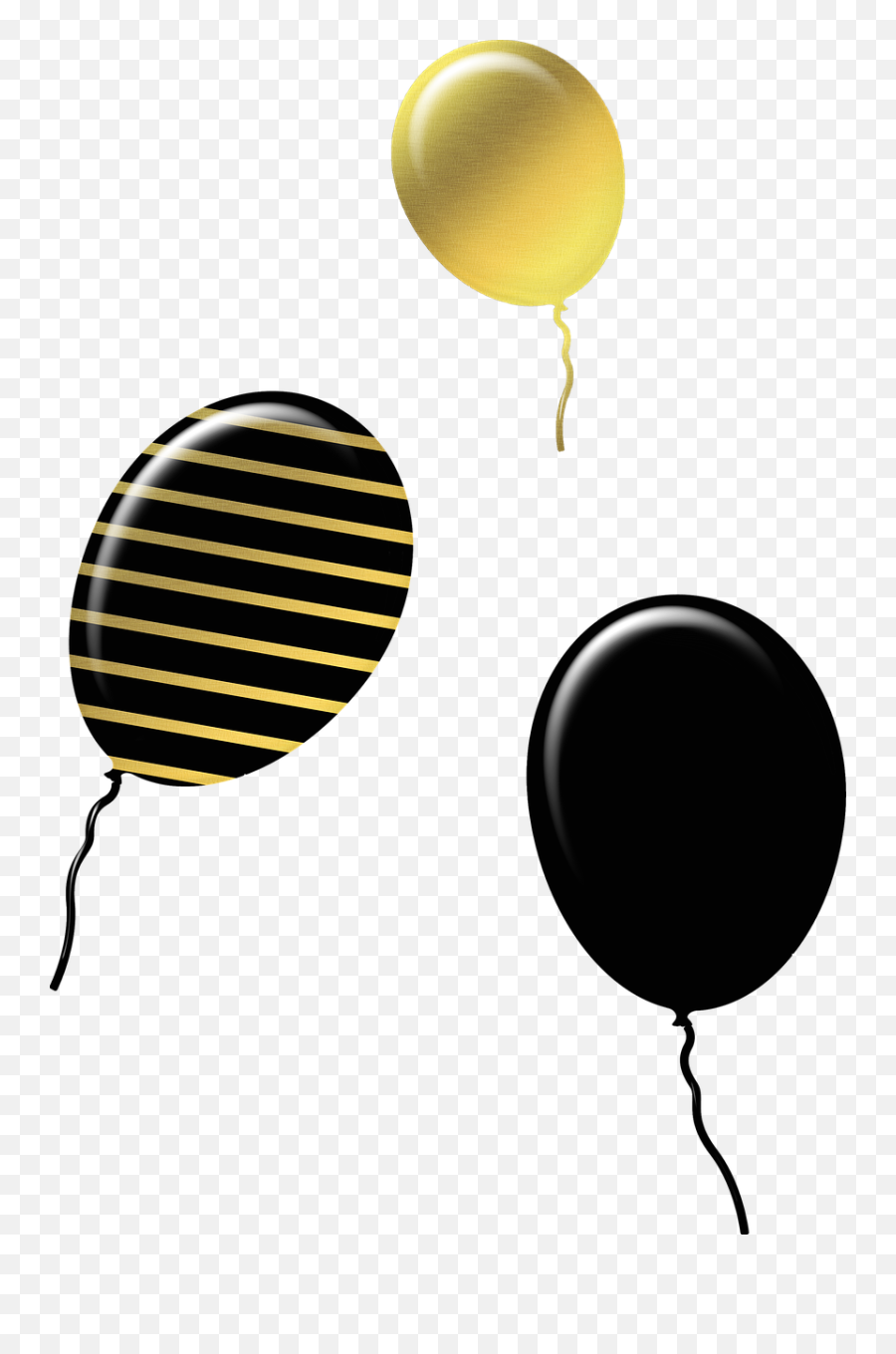 Gold And Black Balloons Ballons - Free Image On Pixabay Circle Png,Up Balloons Png
