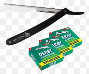 Download Straight Razor Shaving Kit - Derby Professional Rasoio Lama Png,Straight Razor Png