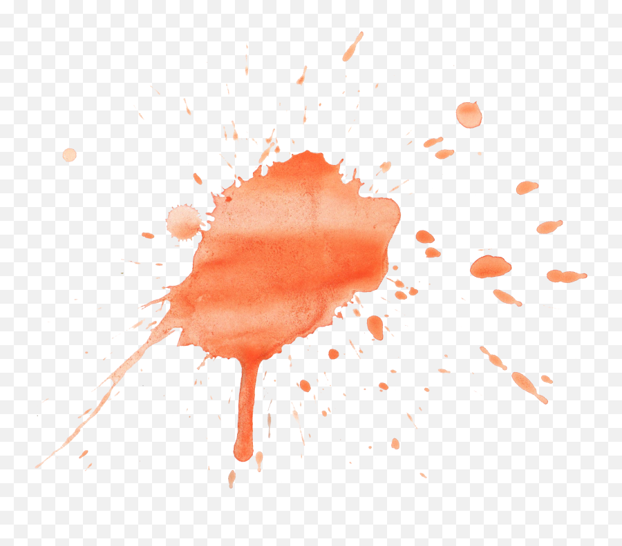 12 Orange Watercolor Splatter Png Splash