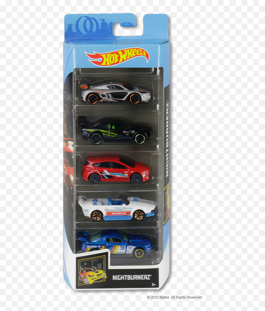 Hot Wheels 2020 5 - Hot Wheels Nightburnerz 5 Pack Png,Hotwheels Png