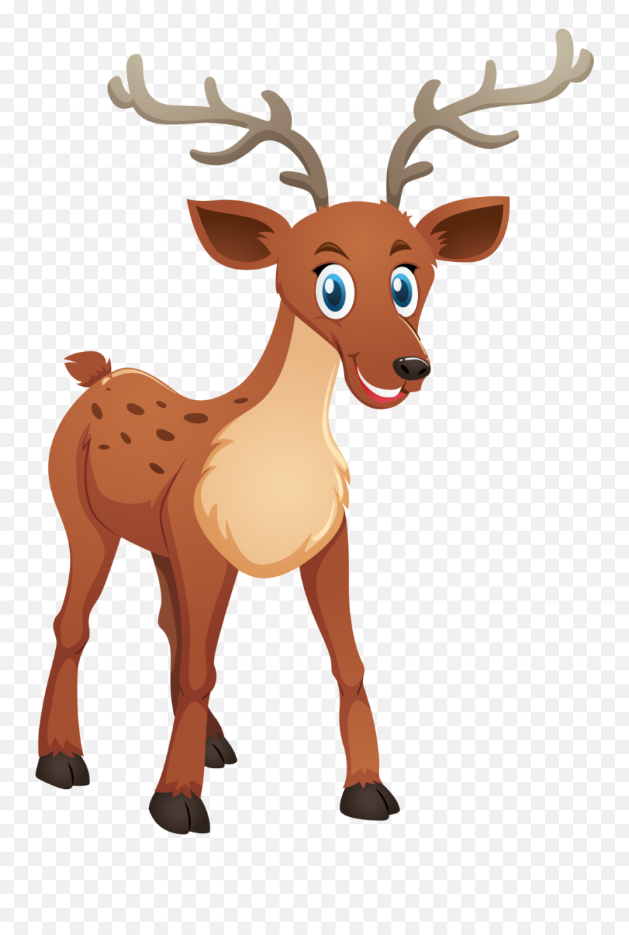 Baby Deer Cartoon Png Free Download - Clipart Deer Standing Under Tree,Baby  Deer Png - free transparent png images 