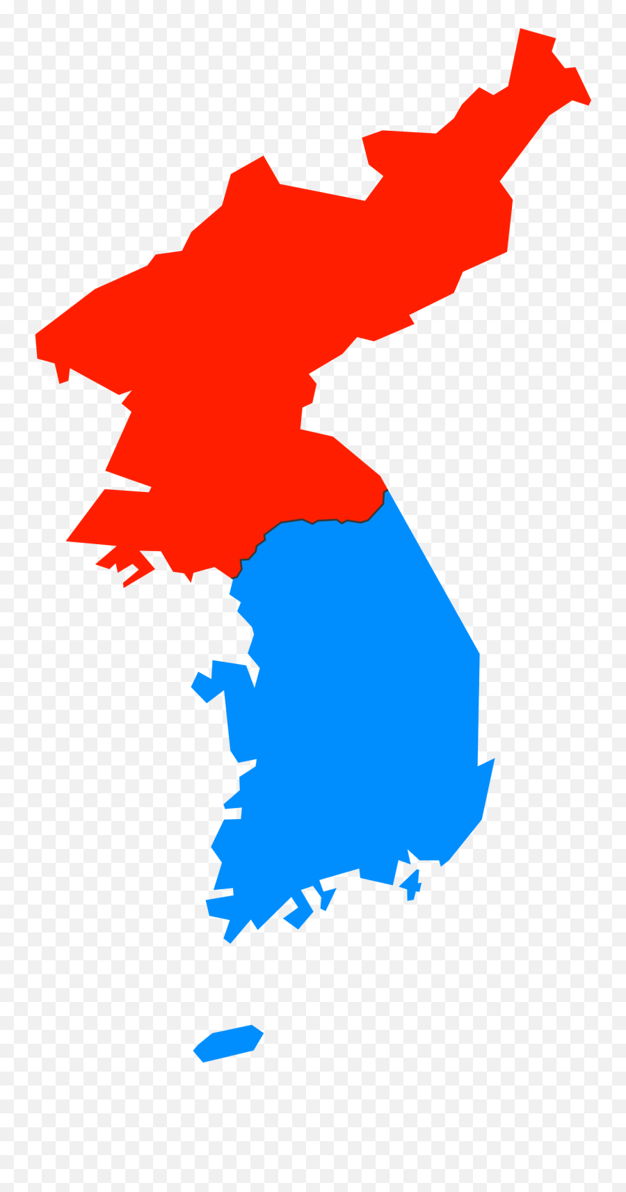 Korea Png Transparent - North And South Korea Vector,Korean Png