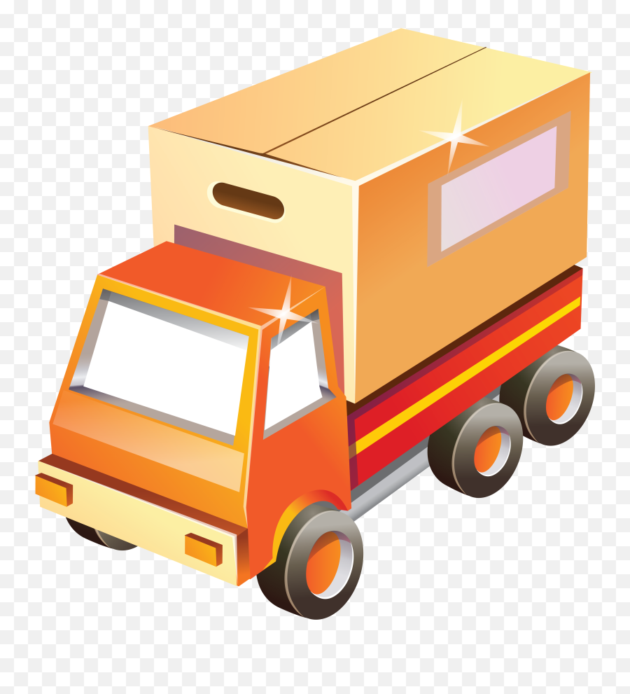 Toy Box Car With Shine Png Clipart - Vector Icons,Box Truck Png