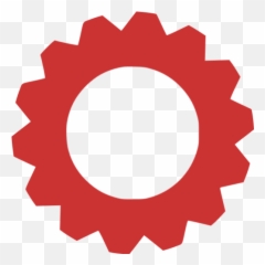 Persian Red Gear Icon - Settings Black png
