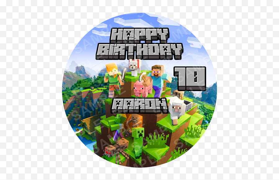 Minecraft Super Plus Pack One - Edible Picture Minecraft Cake Design Png,Minecraft Cake Png