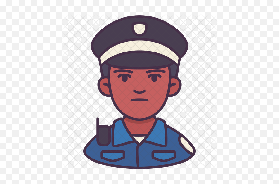 Policeman Icon Of Colored Outline Style - Policeman Icon Png,Policeman Png