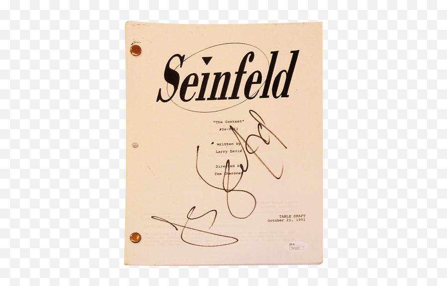 Jerry Seinfeld Autographed - Seinfeld Png,Jerry Seinfeld Png