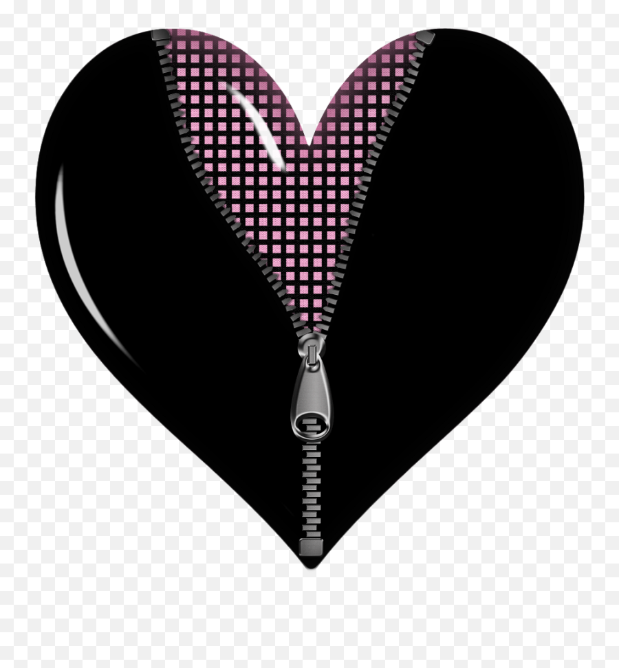 Black Zipped Heart Png Picture - Corazon Cierre Png,Black Heart Transparent Background