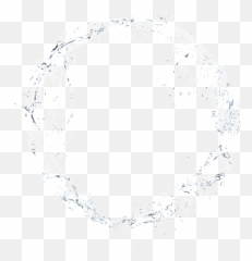 Download Hd Splashing Water Circle Png Element - Line Art