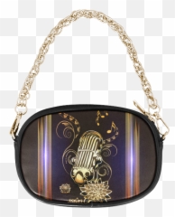 Download Music Golden Microphone Chain Purse - Star Handbag png