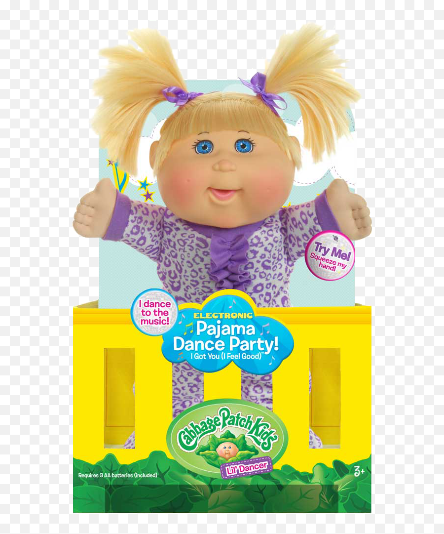 Pajama Dance Party Cabbage Patch Doll - Cabbage Patch Kid Blonde Hair Blue Eyes Png,Cabbage Patch Kids Logo