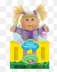 Pajama Dance Party Cabbage Patch Doll - Kid Blonde Hair Blue Eyes png