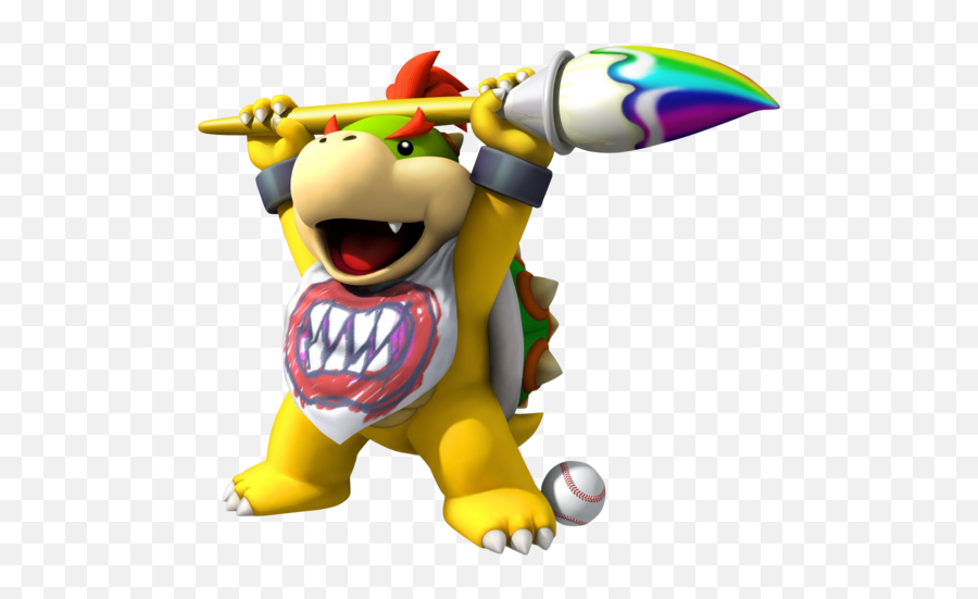 Baby Bowser Looks Almost Exactly Like - Bowser Jr With Paint Brush Png,Bowser Jr Png
