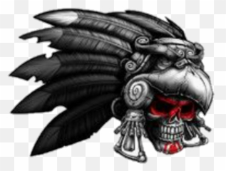 Indian - Tattoo Draw Skull Warrior png