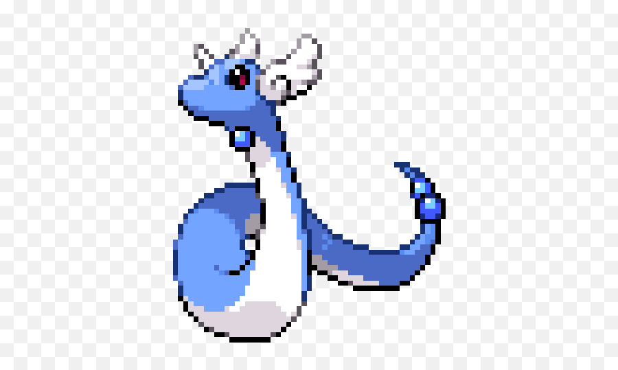 Dragonair - Pokemon Black And White Wiki Guide Ign Shiny Dragonair Pixel Art Png,Dragonite Transparent