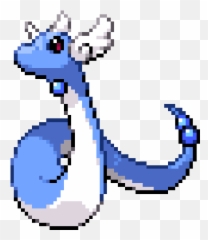 Dragonair - Pokemon Black And White Wiki Guide Ign Shiny Dragonair Pixel Art Png,Dragonite Transparent