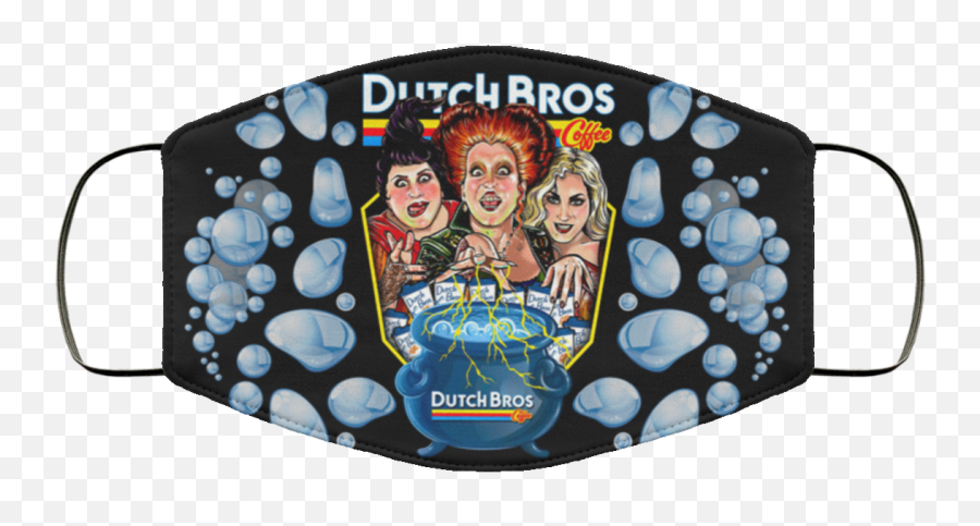 Free Shipping - Hocus Pocus Dutch Bros Coffee Halloween Face Alice In Wonderland The Cat Face Mask Png,Dutch Bros Logo