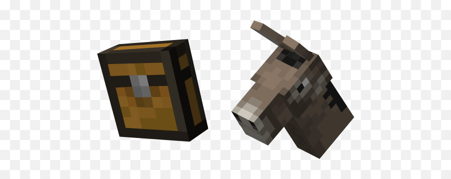 Minecraft Chest And Donkey Cursor - Minecraft Donkey Head Png,Minecraft Chest Png