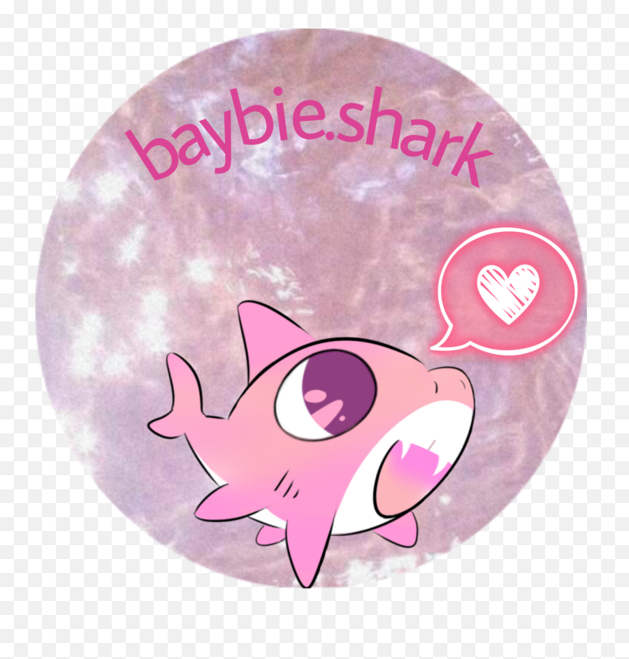 Baby Shark Babyshark Uwu Pink Aesthetic - Circle Aesthetic Pink Circle Png,Uwu Transparent