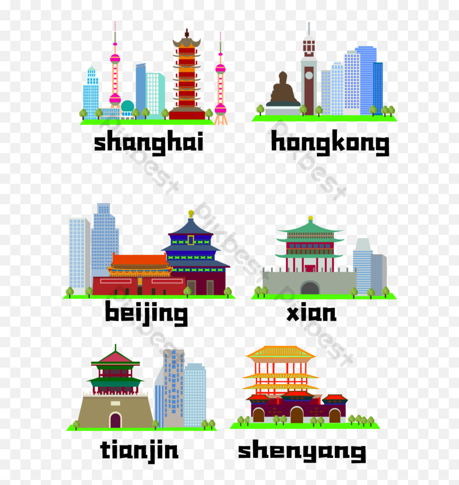 Landmark Icon Templates Free Psd U0026 Png Vector Download - Vertical,Icon Guide Skyline Cities