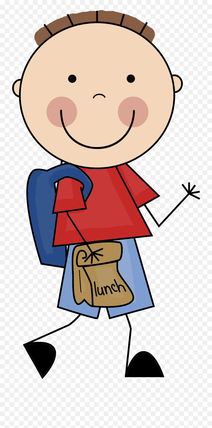 Hd Student With Backpack Clipart - Stick Figure Student Clipart Png,Backpack Clipart Png