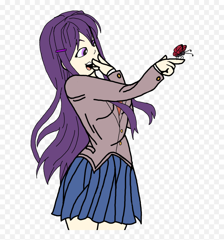A Lady And Butterfly - Art By Sk3tchbunny On Tumblr Ddlc Fictional Character Png,Yuri On Ice Icon Tumblr