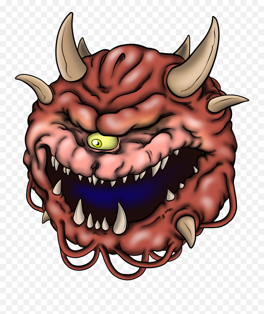 Professormegaman Cacodemon Doom Monster Front View - Demon Png,Doom Guy Icon