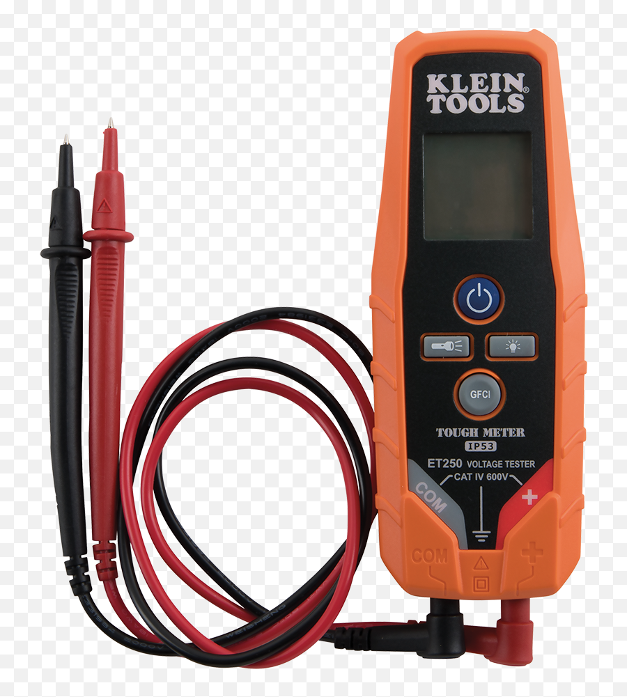 Acdc Voltagecontinuity Tester - Et250 Klein Tools For Wiggins Meter Png,Multimeter Icon