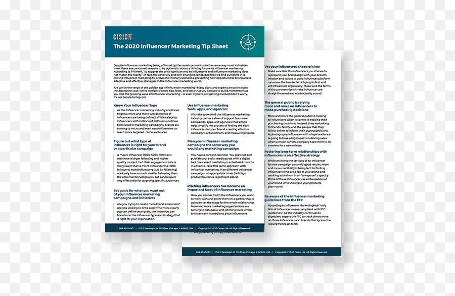 The 2020 Influencer Marketing Tip Sheet - Document Png,Influencers Icon