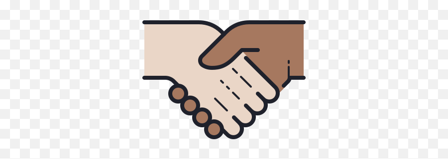 Handshake Icon In Color Hand Drawn Style - Sharing Png,Hand Shale Icon
