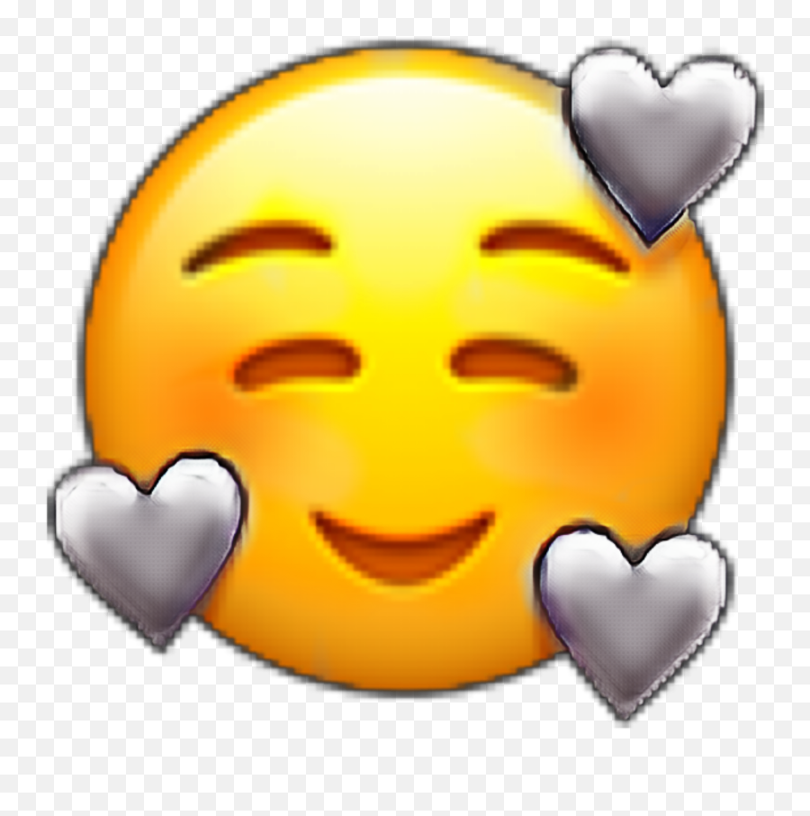 Freetoedit Love Happiness Joy Emoji - Emoji With Hearts Around Face Png,Joy Emoji Transparent