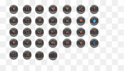 Download Game Icon Buttons Free - Letter Stamp Wax Full Connectedness Examples png