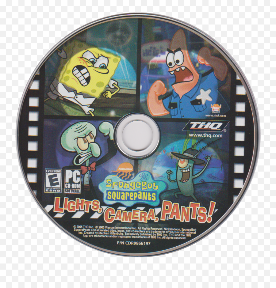 Spongebob Lights Camera Pants Cdrom Thq Free Download - Spongebob Lights Camera Pants Pc Disc Png,Nick Jr Icon Download