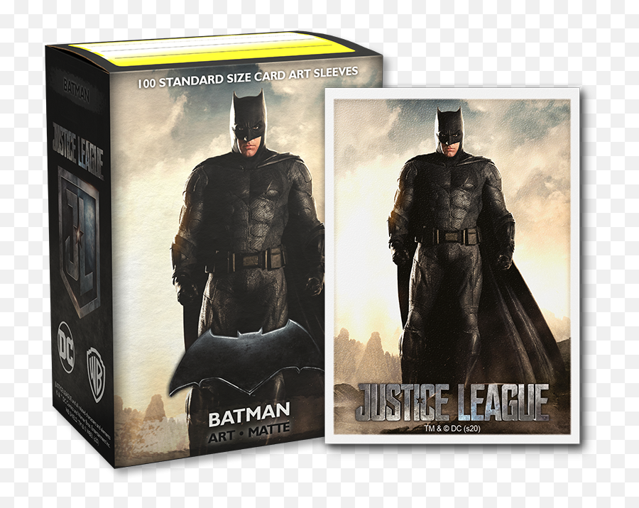 Justice League - Batman Matte Art Sleeves Standard Size Dragon Shield Sleeves Batman Png,Dc Icon Figures