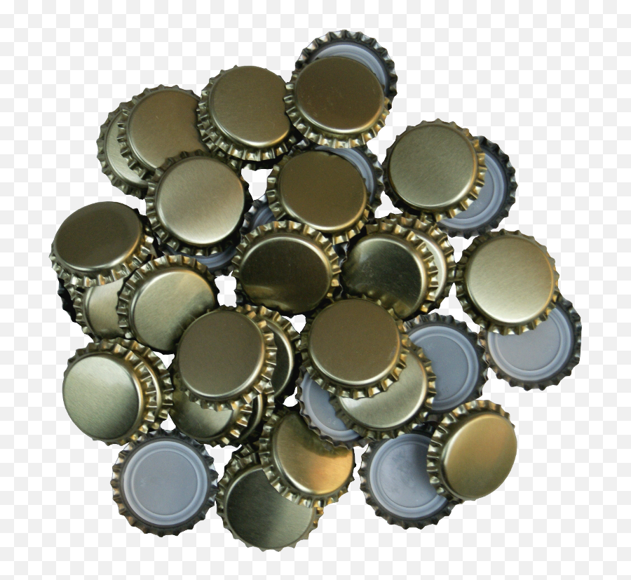 Details About 50 Crown Bottle Caps - Gold 26mm For Home Brew Beer Bottles Tapitas De Cerveza Png,Beer Bottle Transparent Background