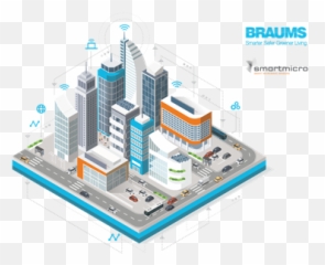 Smartmicro The Most Advanced Radar Technology Braums - Smart City Skyline Png