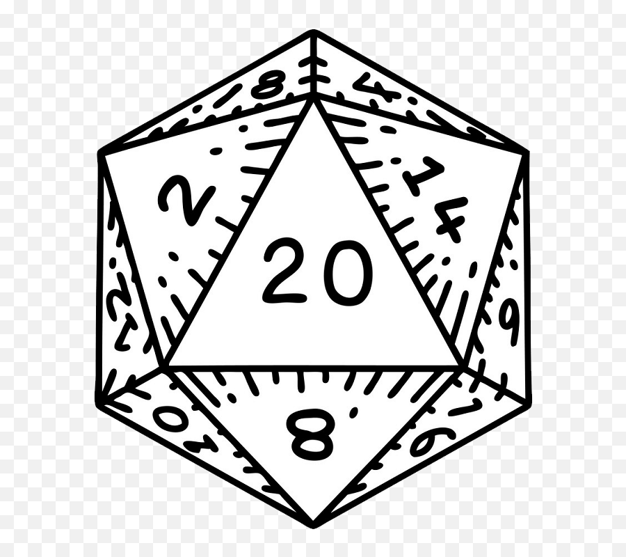 D20 Dice Clipart Png Free - Clipart World,Dnd Dice Icon